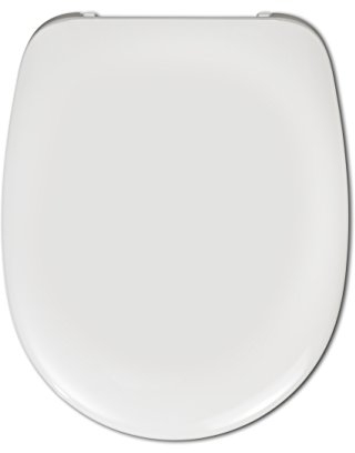 VitrA Bad 93A204B0302Y WC-Sitz Deltano pergamon mit Deckel und Bügel- befestigung aus Edelstahl