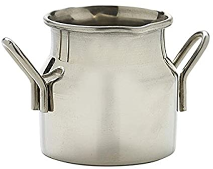 Genware NEV-MMC25 Mini Stainless Steel Milk Churn, 2.5 oz.