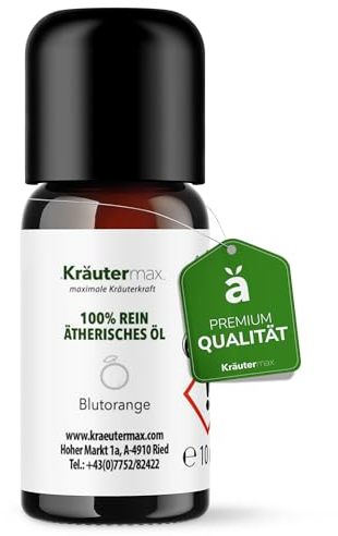 NEU! Kräutermax ätherisches Blutorangen Öl | Ätherisches Öl Blutorange für Diffuser, Sauna und vieles mehr | Duftöl Blutorange | Naturreines ätherisches Öl Blutorange | 1 x 10 ml