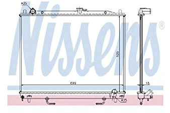 Nissens 68181A Kühler, Motorkühlung