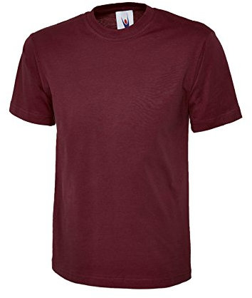 Uneek Adults Classic Short Sleeve T Shirt Maroon Medium