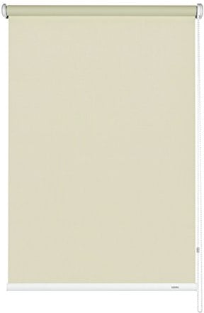 Gardinia Seitenzug-Rollo zum Abdunkeln, Decken-, Wand- oder Nischenmontage, Lichtundurchlässig, Alle Montage-Teile inklusive, Creme, 122 x 180 cm (BxH), 6391122180