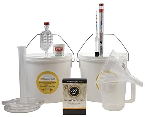 Starter Wine Making Set - Solomon Grundy Gold Chardonnay 6 Bottle Size White Wine Kit with Equipment - Home Made Homemade Wine