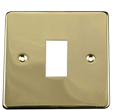 ElekTek Light Switch Cover Plate Conversion Single Victorian Brass