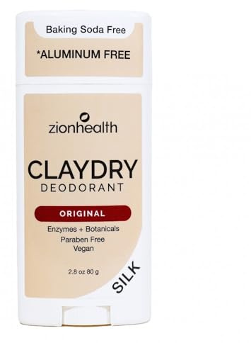 Zion Health Claydry Silk Deodorant, Original, 2.5 Ounce