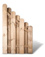 Robuste Garten Sichtschutz Zaunelemente in den Maßen 90 x 160 auf 90 cm mit starken Lamellen aus Kiefer/Fichte Holz, druckimprägniert Frankfurt