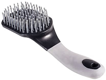 Horze Soft Grip Brush For Mane And Tail - Black - One Size