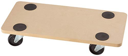 Dörner + Helmer Möbelroller mit robuster MDF-Platte und 4 Anti-Rutsch-Punkten, 75 mm, KS-Räder, 290695