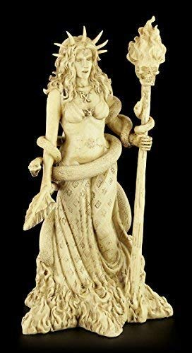 Hekate Figur - Griechische Göttin der Magie weiß - Wicca Altarfigur Magie