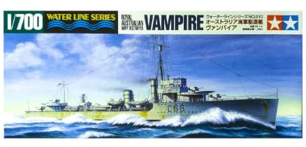 TAMIYA 1:700 Austr. Vampir Zerstörer WL, Modellbau, Plastik Bausatz, Basteln, Hobby, Kleben, Plastikbausatz