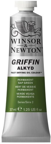 Winsor & Newton Griffin 37ml Alkyd Fast Drying Oil Colour Tube - Winsor Green Yellow Shade,1914503