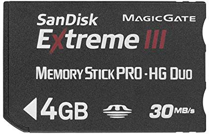 Sandisk 4GB Extreme III 30MBS Memory Stick Pro Duo MSPD Video Card - Retail Pack