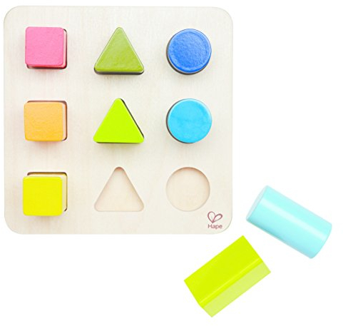 Hape E0426 - Farben- und Formensortierer, Lernspielzeug, aus Holz, ab 18 Monate