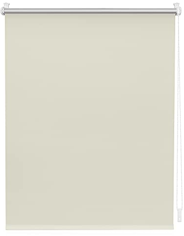 Lichtblick Thermorollo ohne Bohren, Klemmfix, Verdunklungsrollo, Hitzeschutz, Sichtschutz, Wandmontage, Deckenmontage, Rollo für Fenster und Türen Creme,60 cm x 150 cm (B x L)
