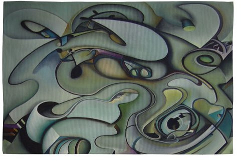 DENY Designs Brian Wand Fine Art Lucid Webteppich, Polyester, Multi, 2 by 3-Feet