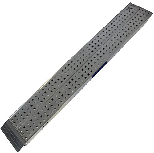 TRUTZHOLM 1 x Auffahrrampe 200 x 28 cm 270 kg Alu gelocht starr grau Verladerampe Motorradrampe