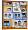 kunst für alle Bild mit Bilder-Rahmen: Yair Tzur Fenster von Hundertwasser - dekorativer Kunstdruck, hochwertig gerahmt, 95x90 cm, Kupfer gebürstet