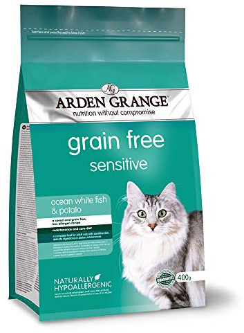 Arden Grange Adult Dry Cat Food Sensitive, Fish, 400 g