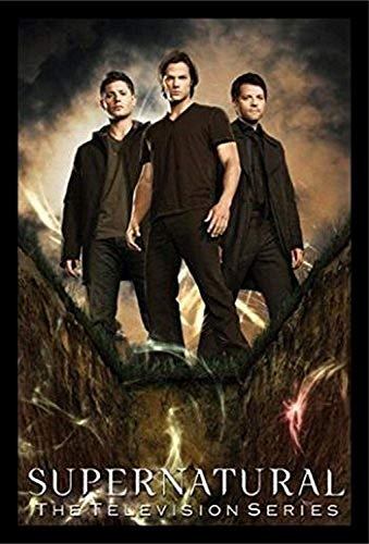 Buyartforless Kunstdruck, gerahmt, Motiv: Supernatural The TV-Show, 36 x 61 cm, Jensen Ackles Mark Sheppard Misha Collins Jared Padalecki, mehrfarbig