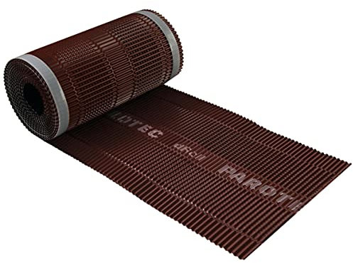 Parotec 30 cm x 5 m – Braun RAL 8017, hochwertiges Firstband für Firstrolle und Gratrolle, ideal für die Abdichtung und Belüftung von Dächern mit Dachfirst und Grat