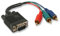 Ex-Pro® Pro Gold Series 3 Phono RGB YUV Component to VGA 15 Pin Plug Lead Cable - 1m 100cm