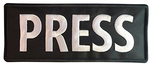 PRESSE Big XL 10x4 Zoll Weste Taktischer Gestickter Nylon Klettverschluss Patch