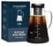 ovalware Cafetière et infuseur à thé hermétique avec Bec verseur RJ3 Cafetière Carafe en Verre avec Filtre Amovible en Acier Inoxydable (1.0L)