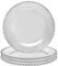 Dinner Plates Set of 4 Beaded Edge Glass Vintage Style Alfresco Dining Tableware (N315)