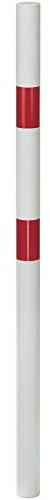 Alberts 782467 Absperrpfosten Standard SK | wahlweise in verschiedenen Ausführungen | zum Einbetonieren | weiß | Pfosten-Ø 60 mm | Höhe über Boden 100 cm