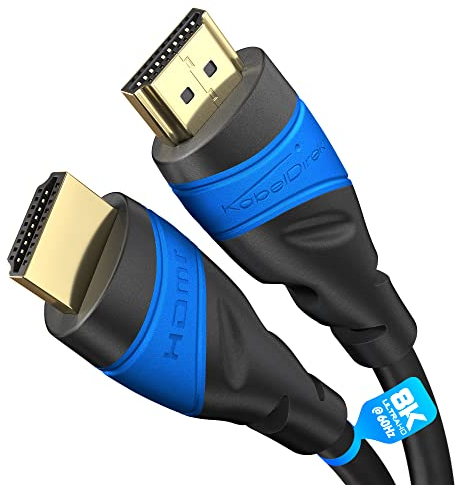 KabelDirekt – 8K & 4K HDMI Kabel – 1,5m – Entwickelt in Deutschland – Für jedes HDMI-Kabel Setup (10K, 8K@60Hz & 4K@120Hz, High Speed HDMI 2.1 mit Ethernet, Blu-ray, PS5, Xbox Series, Switch)