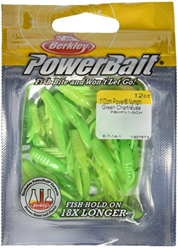 Berkley PowerBait Power Nymph Green Chartreuse, 1 (12 Count)