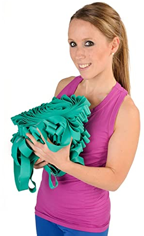 100er Paket Dittmann Rubber Band grün Expander Physio Gymnastikband Fitnessband