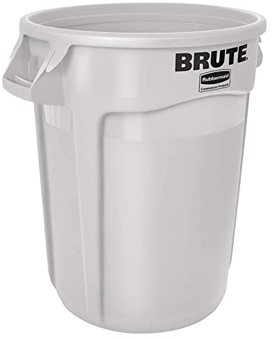 Rubbermaid Commercial Products FG263200WHT-001 Brute Container with Venting Channels, 121.1 L, White