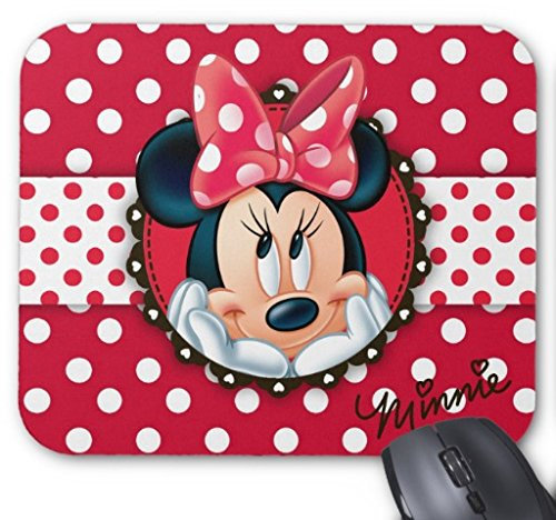 Custom Personalized Computer Decoration Minnie Polka Dot Frame Rectangle Mouse Pad