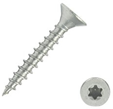 100 Stück Edelstahl-Schrauben 3x20 mm Vollgewinde Torx - Spanplattenschrauben mit Senkkopf - Holzschrauben/Holzbauschrauben - Werkstoff A2 VA V2A - Edelstahlschrauben/Universalschrauben TX10