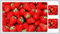 3 D Platzset Erdbeeren, 6-teilig, 2x Tischset + 4x Untersetzer, Frucht, Obst, Erdbeere