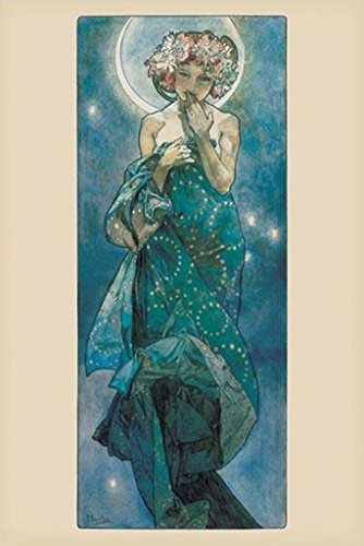 1art1 Alphonse Mucha Poster Der Mond, 1902 Plakat | Bild 91x61 cm