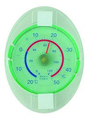 Brannan Outside Window Thermometer - Read Outdoor Temperature From Indoors Easily With This Accurate Stick On Window Thermometer