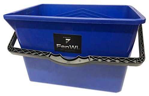 FenWi Kleiner Wischeimer für Fensterreinigung - 13 Liter Rechteck-Eimer 33x23cm - ideal für Kombi-Fensterwischer 25/30cm