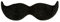 Oblique Unique® Schnurrbart selbstklebend für Fasching Karneval Party
