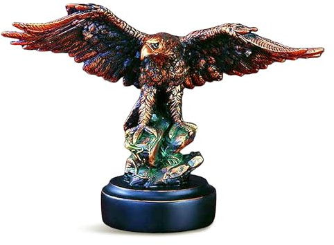 Bronze Adler Skulptur Statue 20,3 cm W x 29,2 cm H