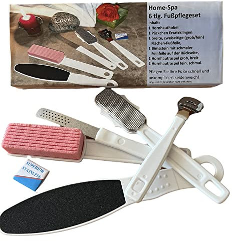 Fußpflege Pediküre Set 6 teilig für Home-Spa, Maniküre set
