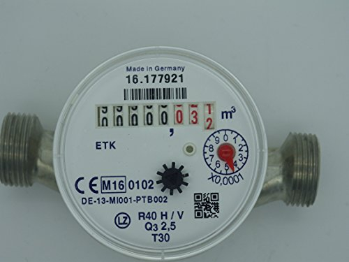 Einstrahl Wohnungswasserzähler für Kaltwasser QN 1,5/ R 1/2/ 110 mm