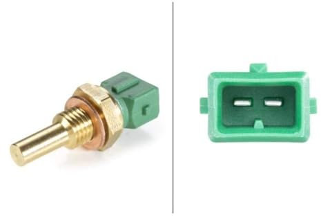 HELLA 6PT 009 107-431 Sensor, temperatura del refrigerante - 12V - 2polos - atornillado - con junta
