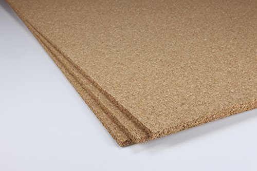 EKB Korkplatte 91,5x61cm 6mm stark I Natürliche Presskorkplatte für Pinnwand, Wanddekoration oder Schallschutz Akustikplatte I Umweltfreundliches DIY-Projektmaterial zum Basteln & Modellbau