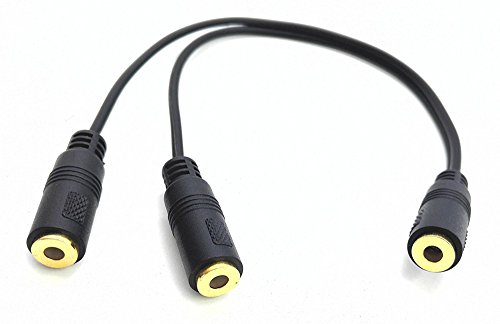 zdyCGTime 22,9 cm Stereo 3.5 mm a 1-Femmina 2-Females Cavo Splitter & Femmina Femmina