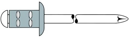 GESIPA Blindniete PolyGrip 50 Stück (Alu/Stahl 4,8x10, Nietschaft-ø 4,8 mm, Scherkraft 1500 N, Zugkraft 2300 N, Flachrundkopf) 1433850