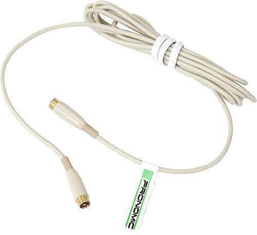 Pronomic Ersatzkabel für HS-31 EA Headset (Verbindungskabel, schraubbare Verbindungen, einfacher Austausch, Länge: 1,2 m) beige