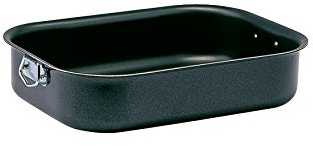 Ballarini Firenze Tortiera con Maniglia, Alluminio, Nero, 35 x 25 cm