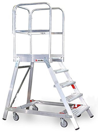 EuroLine Podesttreppe, einseitig begehbar 8-Stufen 5150108 AH 3.90 m